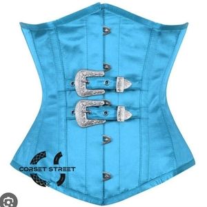 Steampunk Blue Long Underbust